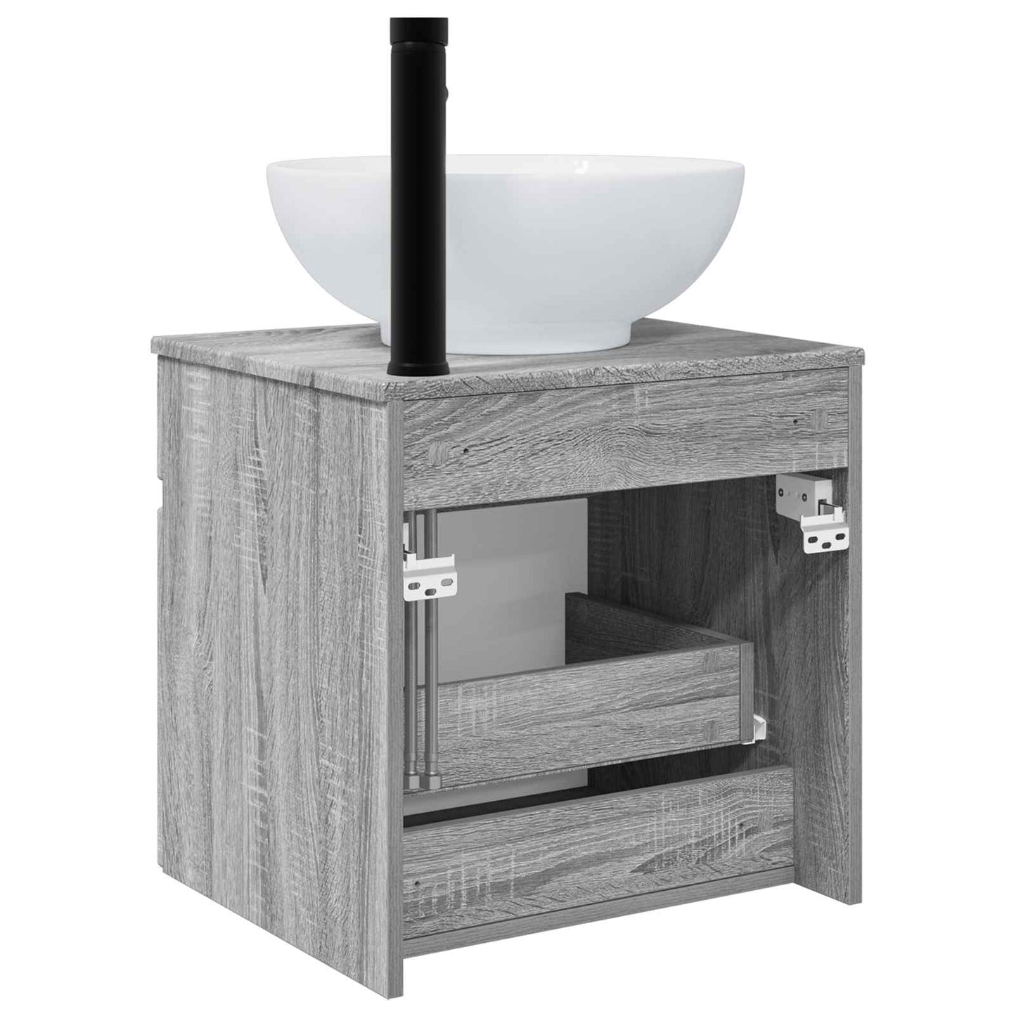 vidaXL Wall-mounted Sink Vanity Grey Sonoma 49 x 44.5 x 66.5 cm