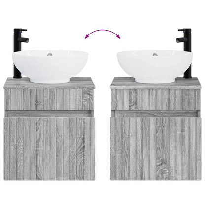 vidaXL Wall-mounted Sink Vanity Grey Sonoma 49 x 44.5 x 66.5 cm