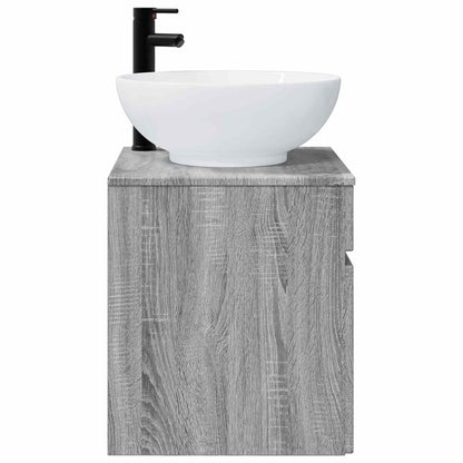 vidaXL Wall-mounted Sink Vanity Grey Sonoma 49 x 44.5 x 66.5 cm