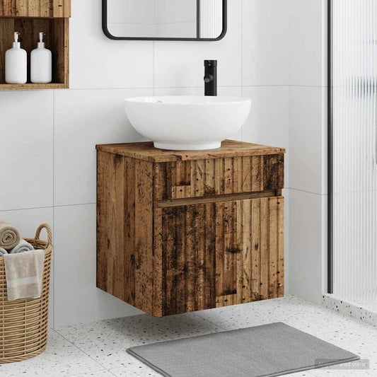vidaXL Wall-mounted Sink Vanity Old Wood 49 x 44.5 x 66.5 cm