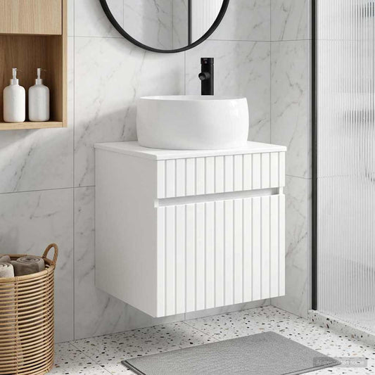 vidaXL Wall-mounted Sink Vanity White 49 x 44.5 x 66 cm