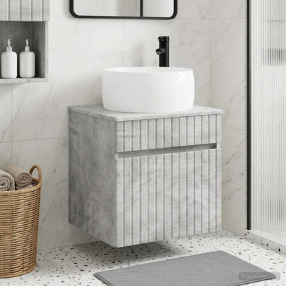 vidaXL Wall-mounted Sink Vanity Concrete Grey 49 x 44.5 x 66 cm