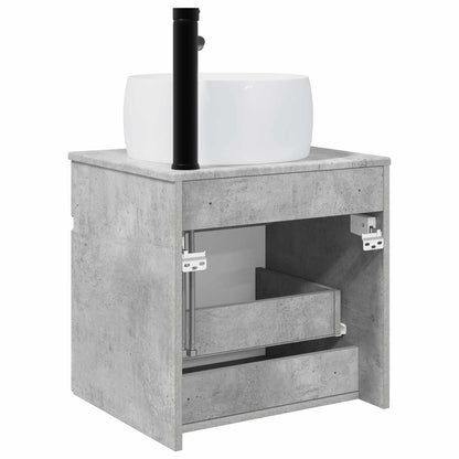 vidaXL Wall-mounted Sink Vanity Concrete Grey 49 x 44.5 x 66 cm