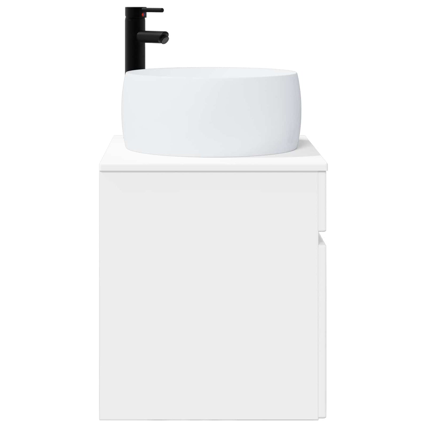 vidaXL Wall-mounted Sink Vanity High Gloss White 49 x 44.5 x 66 cm
