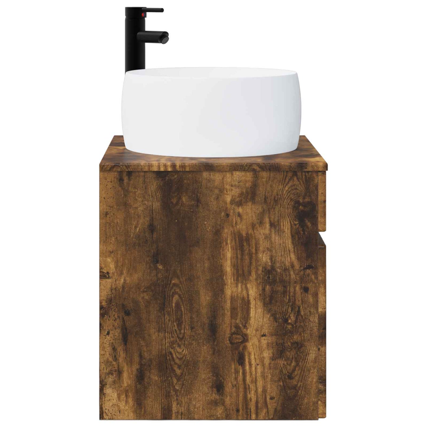 vidaXL Wall-mounted Sink Vanity Smoked Oak 49 x 44.5 x 66 cm