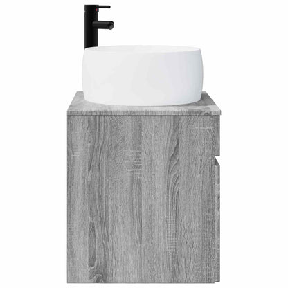 vidaXL Wall-mounted Sink Vanity Grey Sonoma 49 x 44.5 x 66 cm