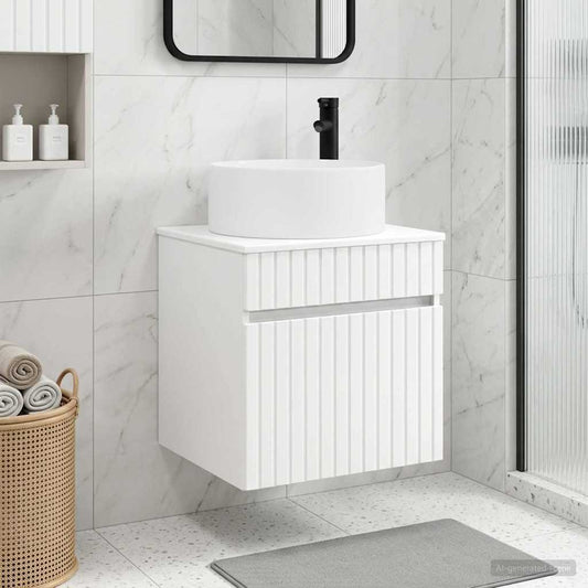vidaXL Wall-mounted Sink Vanity White 49 x 44.5 x 65.5 cm