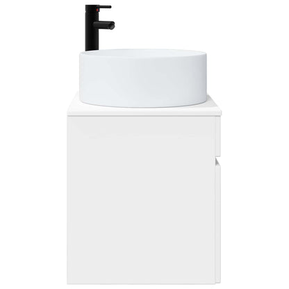 vidaXL Wall-mounted Sink Vanity White 49 x 44.5 x 65.5 cm