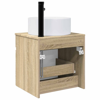 vidaXL Wall-mounted Sink Vanity Sonoma Oak 49 x 44.5 x 65.5 cm