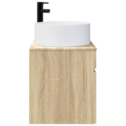 vidaXL Wall-mounted Sink Vanity Sonoma Oak 49 x 44.5 x 65.5 cm