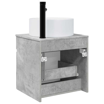 vidaXL Wall-mounted Sink Vanity Concrete Grey 49 x 44.5 x 65.5 cm