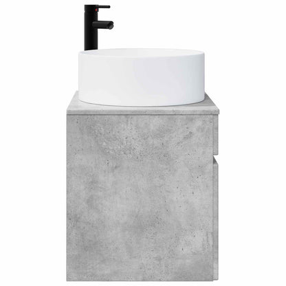 vidaXL Wall-mounted Sink Vanity Concrete Grey 49 x 44.5 x 65.5 cm