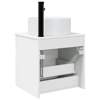 vidaXL Wall-mounted Sink Vanity High Gloss White 49 x 44.5 x 65.5 cm