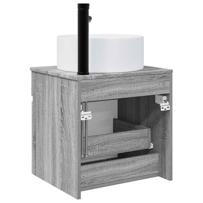 vidaXL Wall-mounted Sink Vanity Grey Sonoma 49 x 44.5 x 65.5 cm