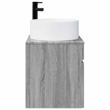 vidaXL Wall-mounted Sink Vanity Grey Sonoma 49 x 44.5 x 65.5 cm