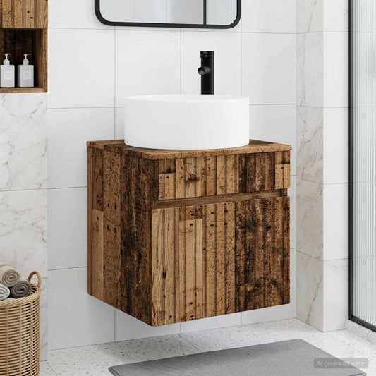 vidaXL Wall-mounted Sink Vanity Old Wood 49 x 44.5 x 65.5 cm