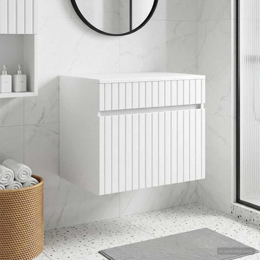 vidaXL Wall-mounted Bathroom Cabinet White 59 x 44.5 x 50 cm