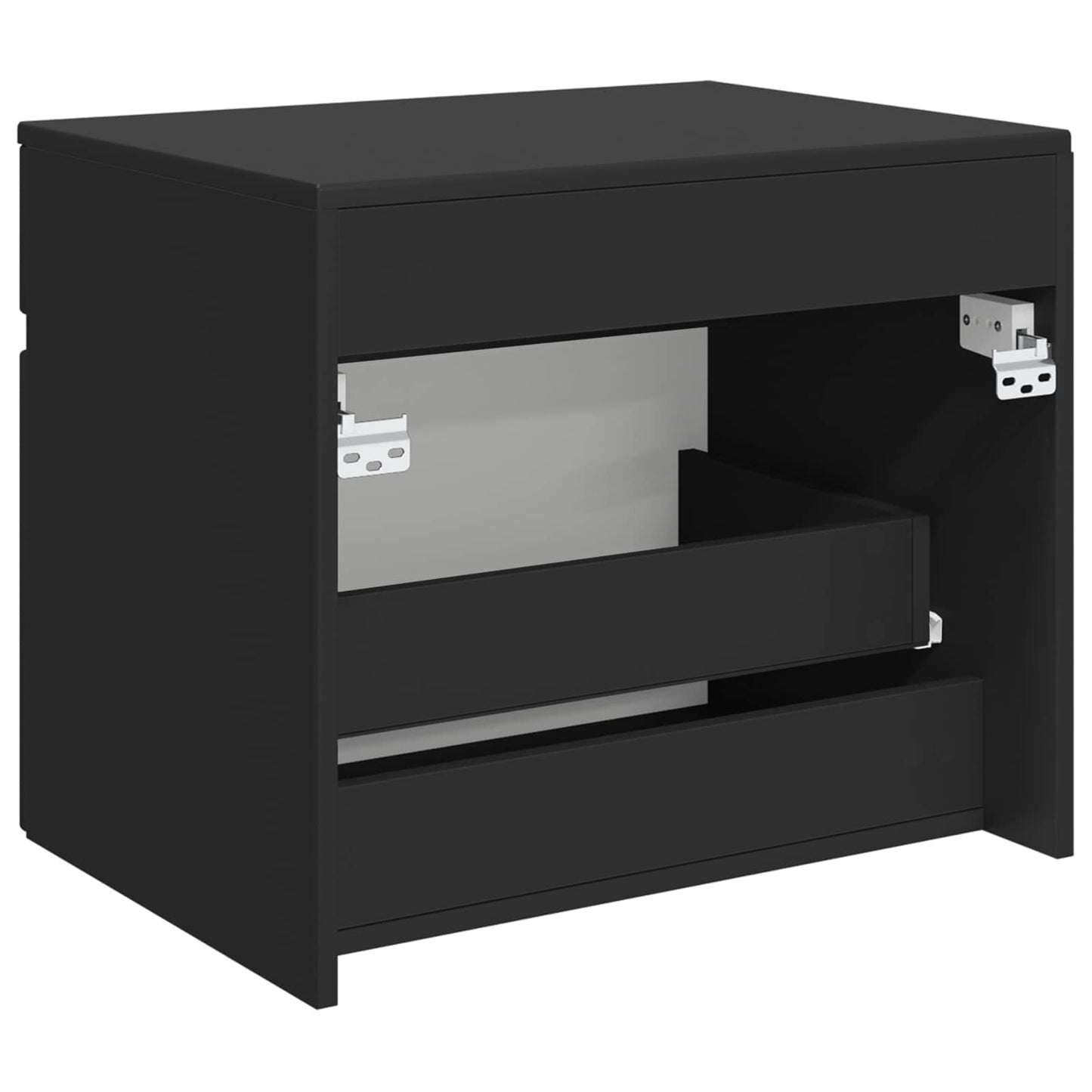 vidaXL Wall-mounted Bathroom Cabinet Black 59 x 44.5 x 50 cm