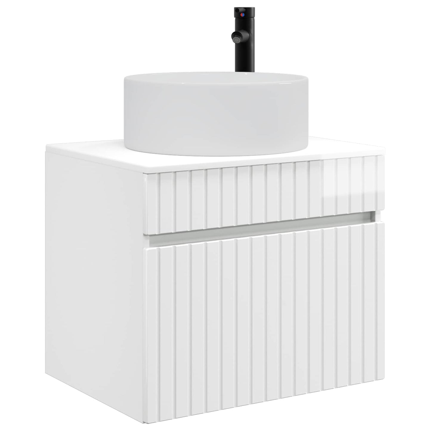 vidaXL Wall-mounted Bathroom Cabinet High Gloss White