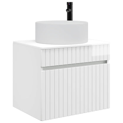 vidaXL Wall-mounted Bathroom Cabinet High Gloss White