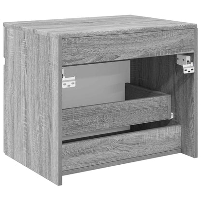 vidaXL Wall-mounted Bathroom Cabinet Grey Sonoma 59 x 44.5 x 50 cm