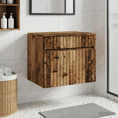 vidaXL Wall-mounted Bathroom Cabinet Old Wood 59 x 44.5 x 50 cm