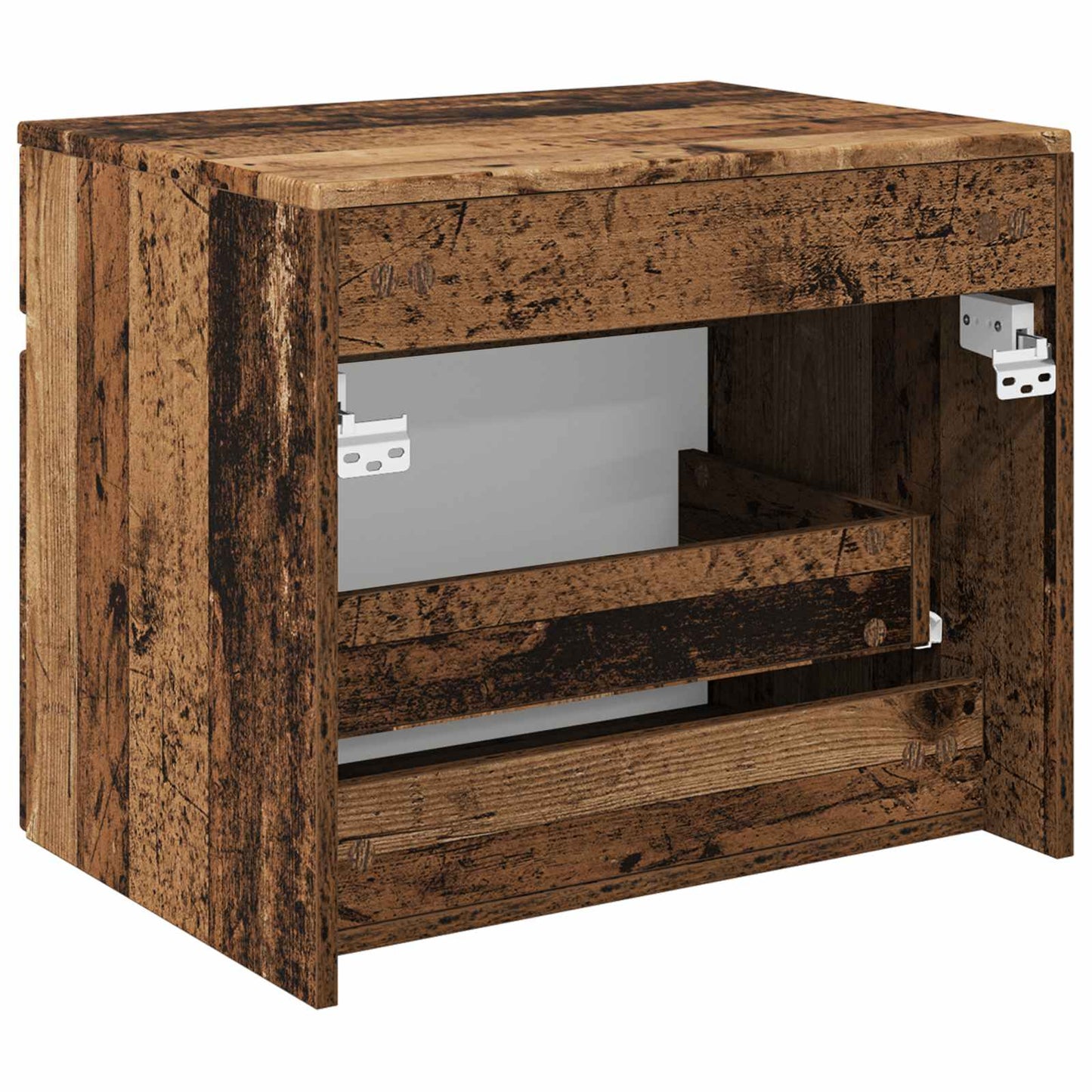 vidaXL Wall-mounted Bathroom Cabinet Old Wood 59 x 44.5 x 50 cm