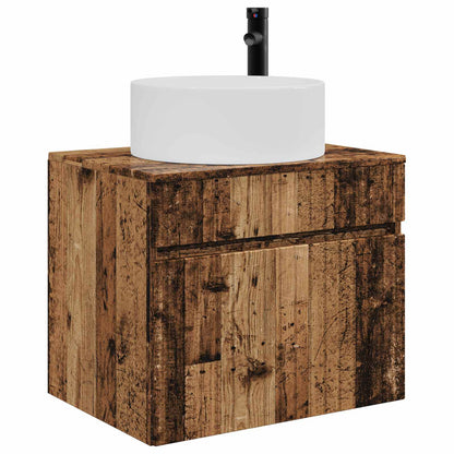vidaXL Wall-mounted Bathroom Cabinet Old Wood 59 x 44.5 x 50 cm