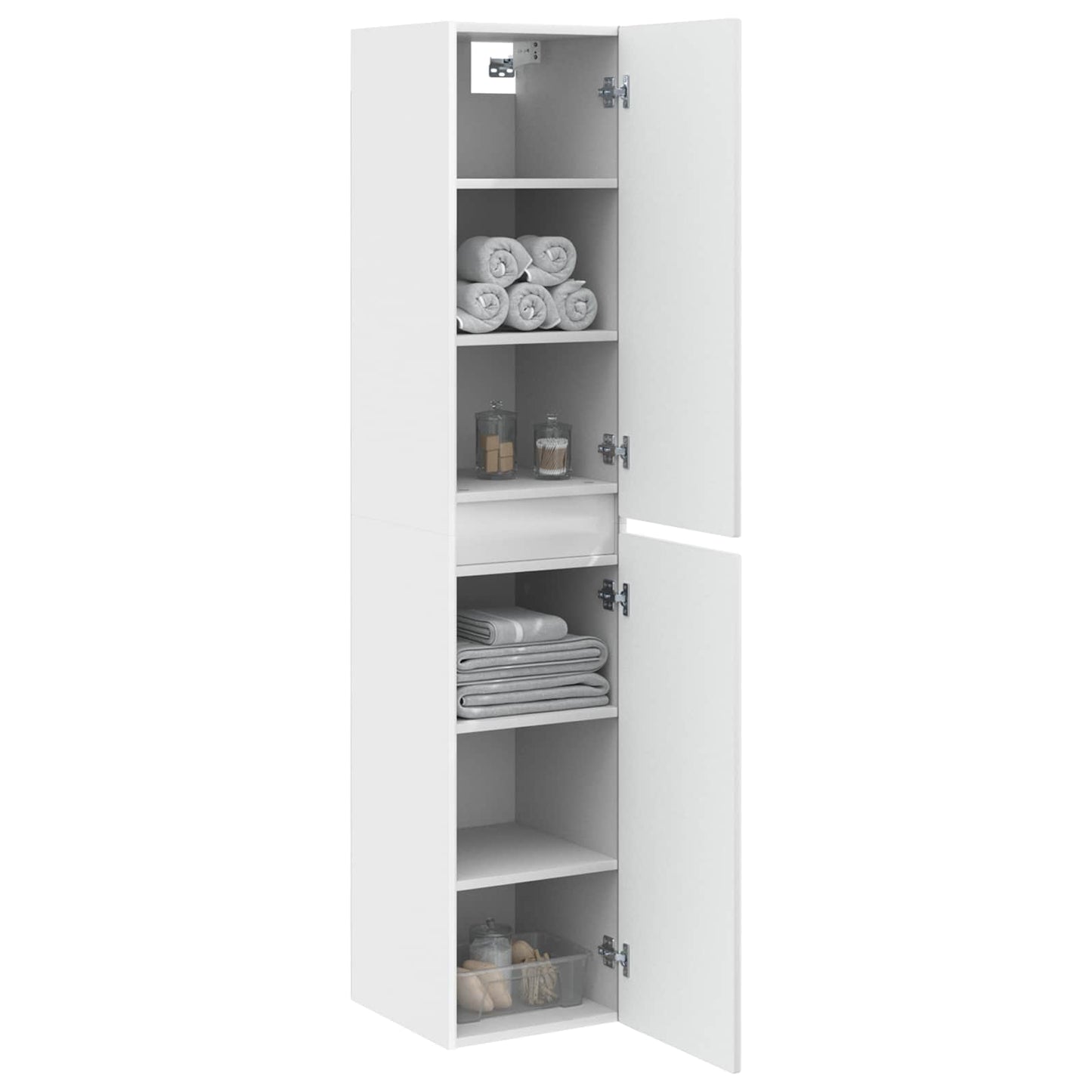 vidaXL Wall-mounted Bathroom Cabinet White 33 x 34.5 x 160 cm