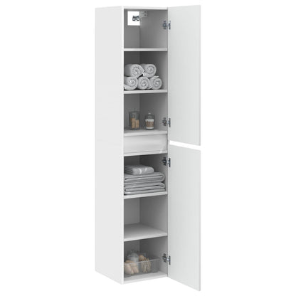 vidaXL Wall-mounted Bathroom Cabinet White 33 x 34.5 x 160 cm