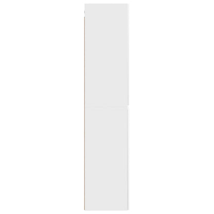 vidaXL Wall-mounted Bathroom Cabinet White 33 x 34.5 x 160 cm