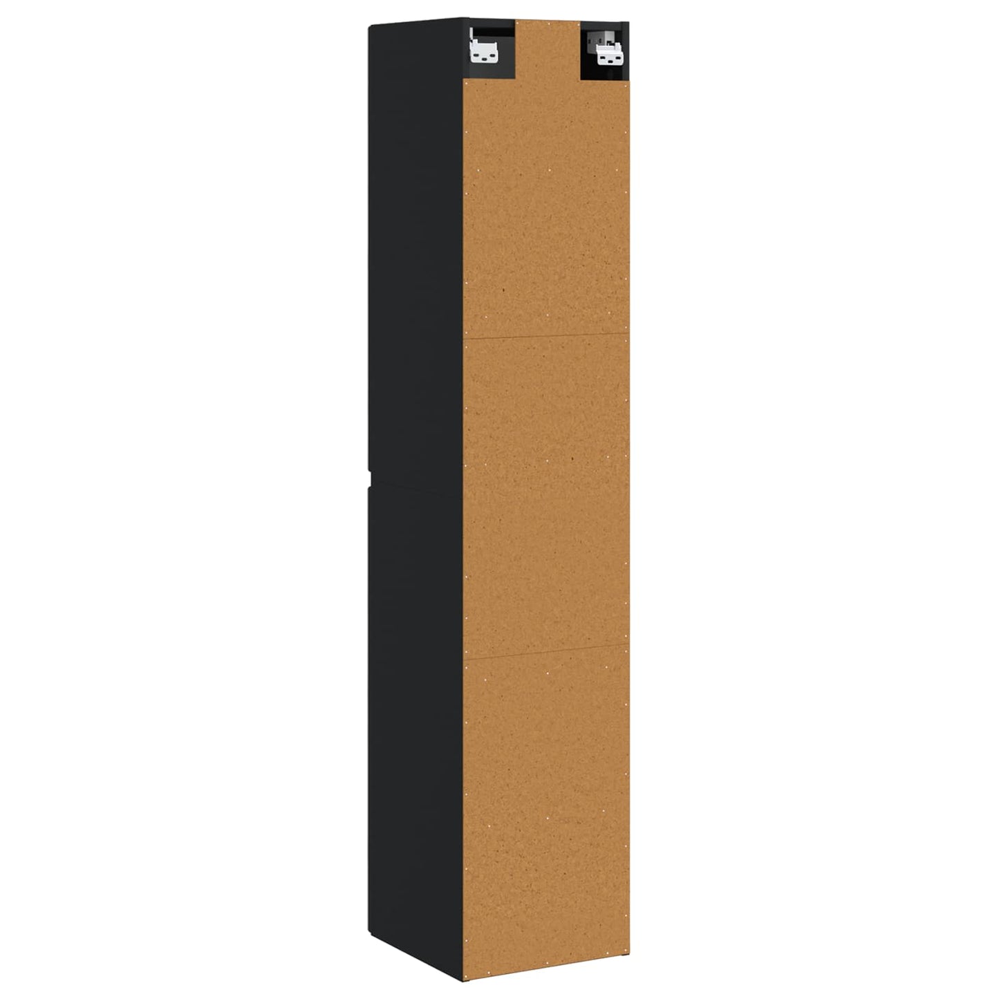 vidaXL Wall-mounted Bathroom Cabinet Black 33 x 34.5 x 160 cm