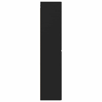 vidaXL Wall-mounted Bathroom Cabinet Black 33 x 34.5 x 160 cm