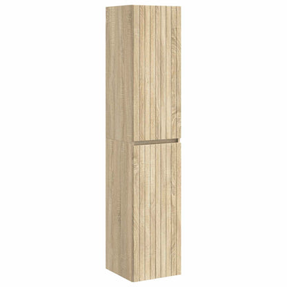 vidaXL Wall-mounted Bathroom Cabinet Sonoma Oak 33 x 34.5 x 160 cm