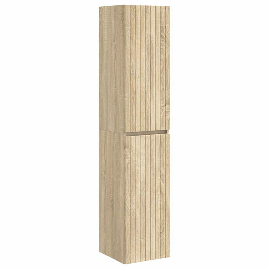 vidaXL Wall-mounted Bathroom Cabinet Sonoma Oak 33 x 34.5 x 160 cm