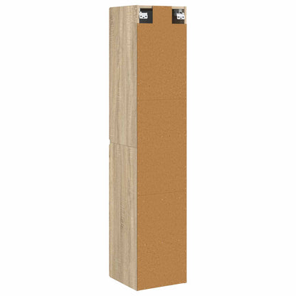 vidaXL Wall-mounted Bathroom Cabinet Sonoma Oak 33 x 34.5 x 160 cm