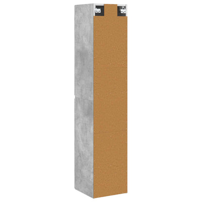 vidaXL Wall-mounted Bathroom Cabinet Concrete Grey 33 x 34.5 x 160 cm