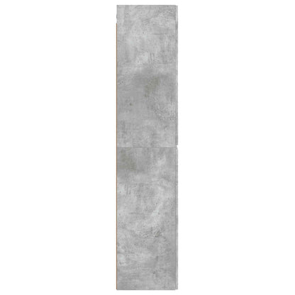 vidaXL Wall-mounted Bathroom Cabinet Concrete Grey 33 x 34.5 x 160 cm