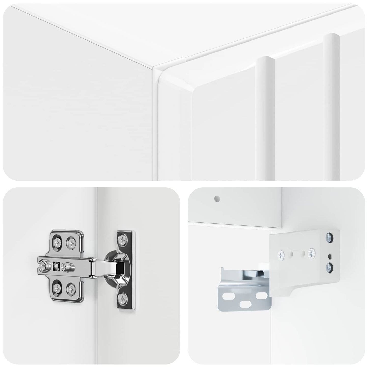 vidaXL Wall-mounted Bathroom Cabinet High Gloss White