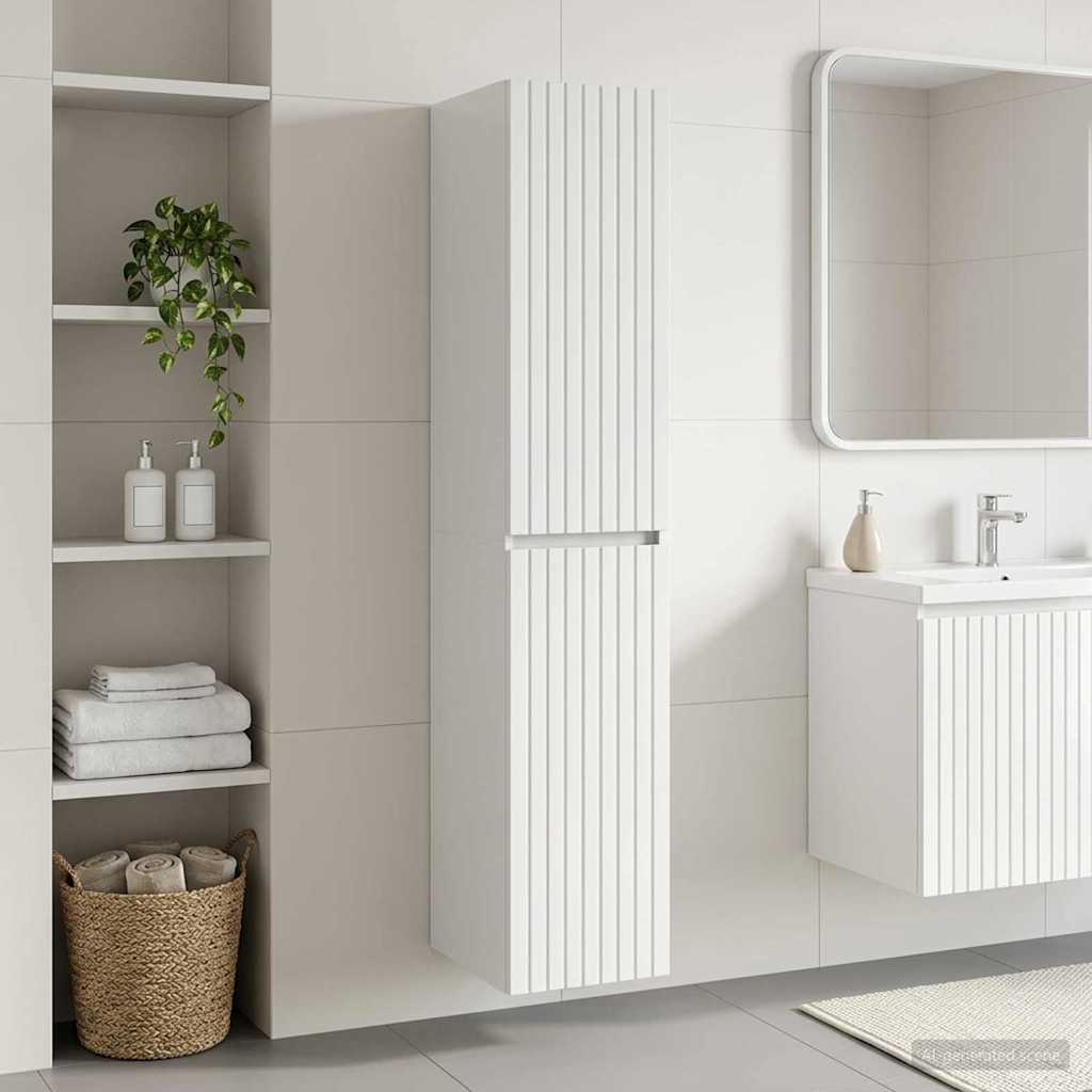 vidaXL Wall-mounted Bathroom Cabinet High Gloss White