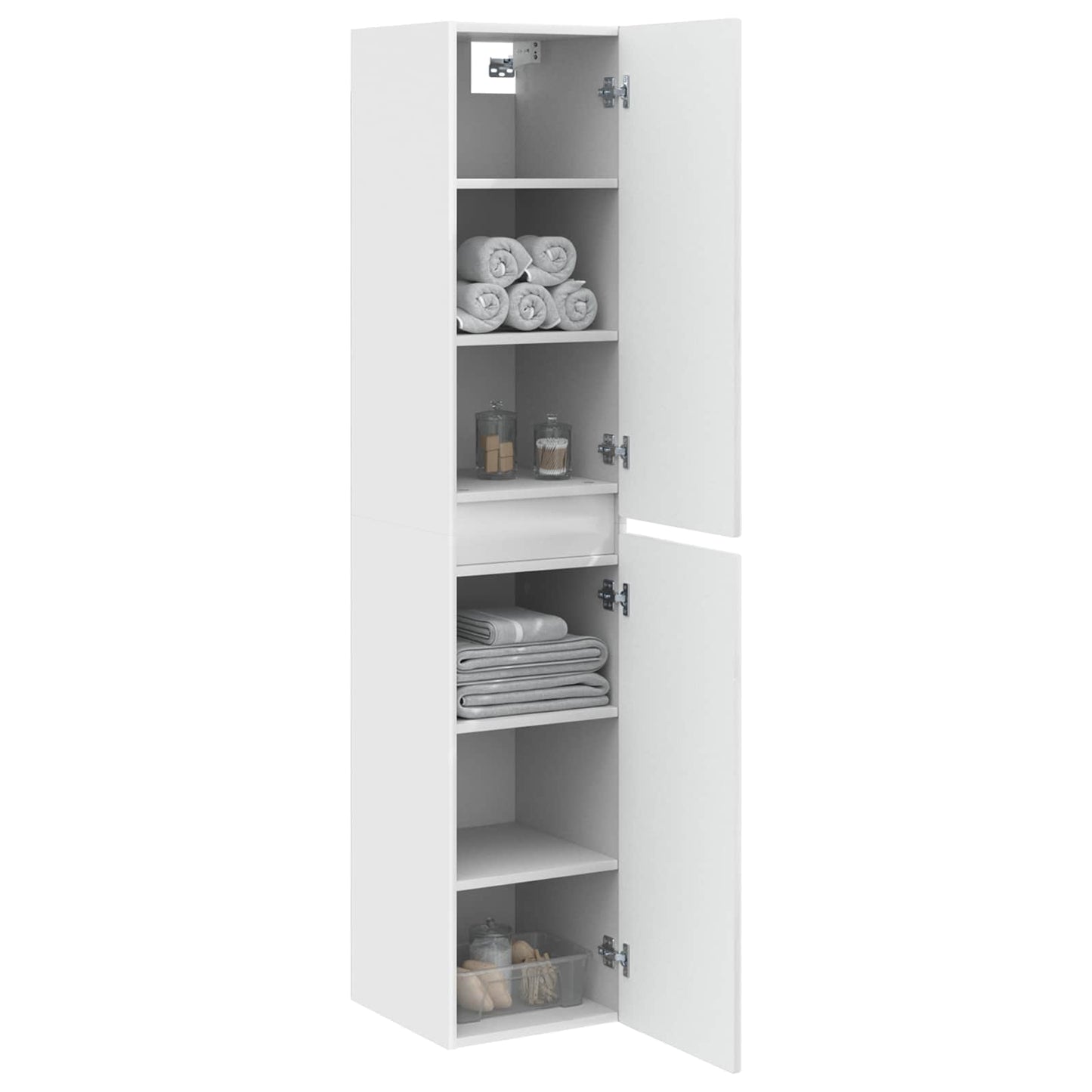 vidaXL Wall-mounted Bathroom Cabinet High Gloss White