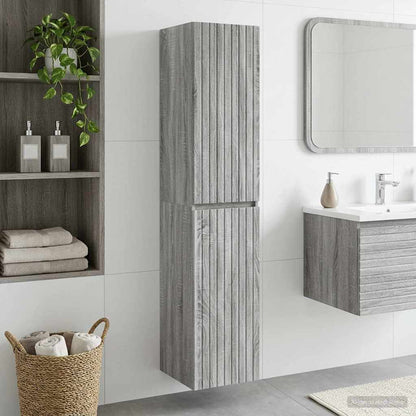 vidaXL Wall-mounted Bathroom Cabinet Grey Sonoma 33 x 34.5 x 160 cm