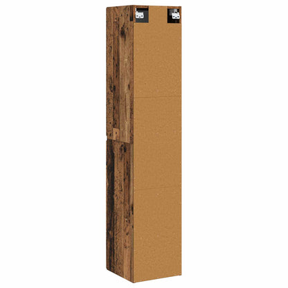 vidaXL Wall-mounted Bathroom Cabinet Old Wood 33 x 34.5 x 160 cm