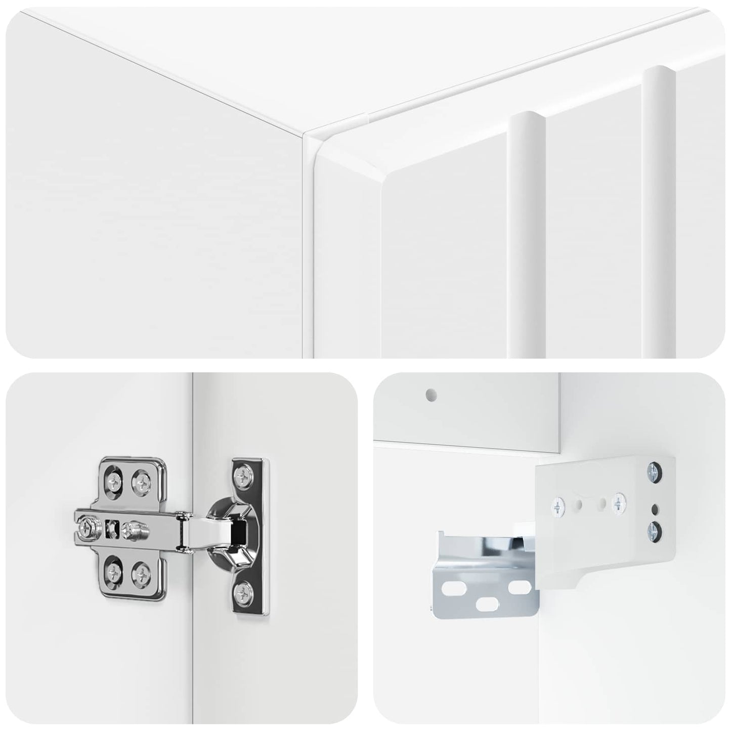 vidaXL Wall-mounted Bathroom Cabinet White 33 x 34.5 x 100 cm