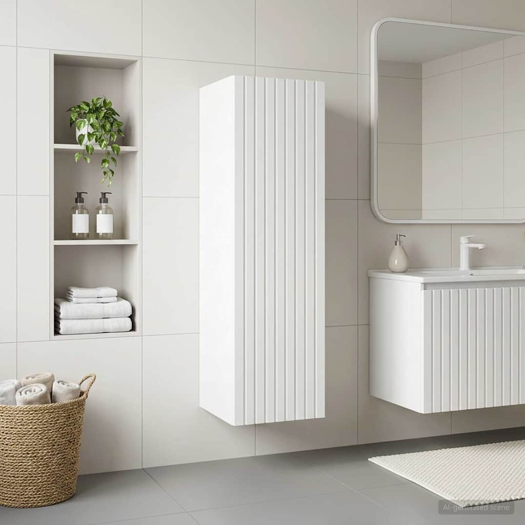 vidaXL Wall-mounted Bathroom Cabinet White 33 x 34.5 x 100 cm