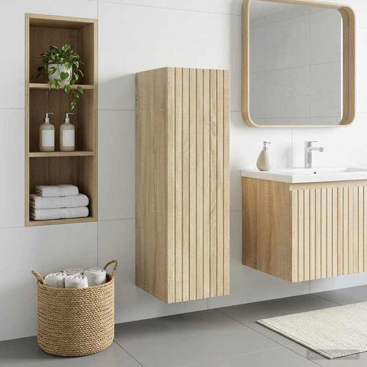 vidaXL Wall-mounted Bathroom Cabinet Sonoma Oak 33 x 34.5 x 100 cm