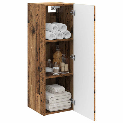vidaXL Wall-mounted Bathroom Cabinet Old Wood 33 x 34.5 x 100 cm
