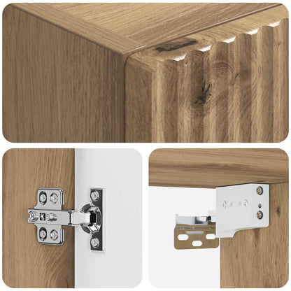 vidaXL Wall-mounted Bathroom Cabinet Artisan Oak 33 x 34.5 x 100 cm