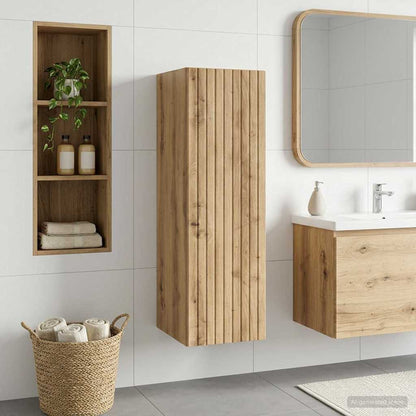 vidaXL Wall-mounted Bathroom Cabinet Artisan Oak 33 x 34.5 x 100 cm
