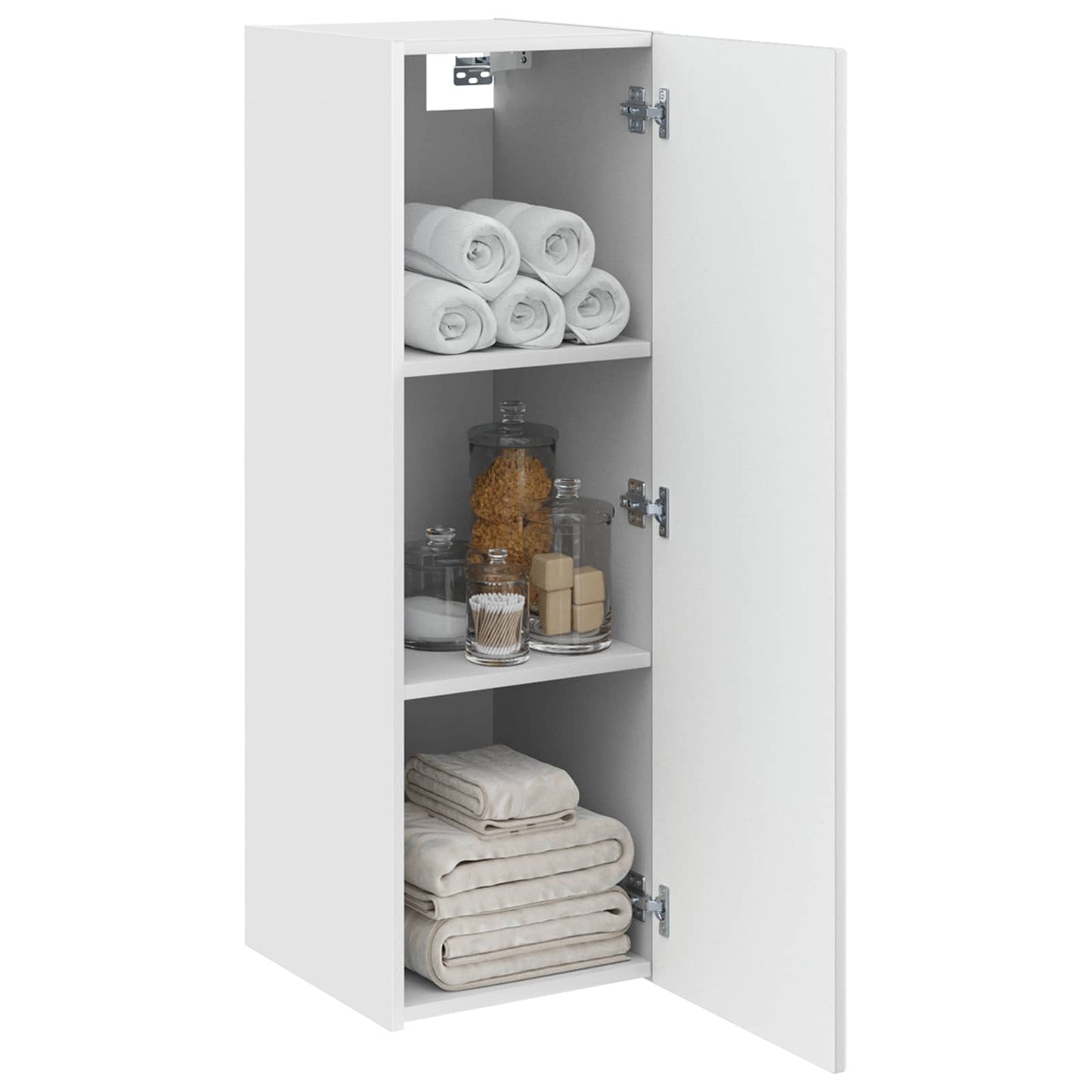 vidaXL Wall-mounted Bathroom Cabinet White 33 x 34.5 x 60 cm